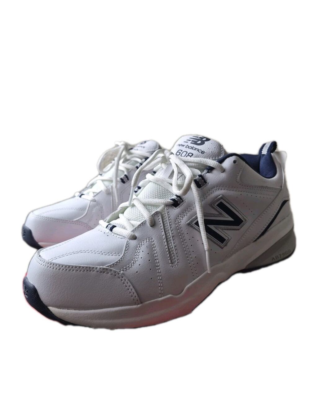 New Balance 608 Mens 12 Shoes White Navy Casual Comfort Training Sneaker MX608V5